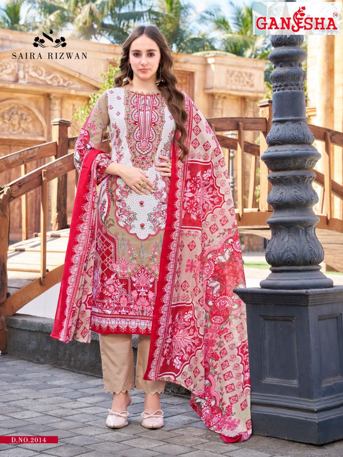 Saira Rizwan Vol 2 Ganesha Cotton Karachi Salwar Suits Wholesaler