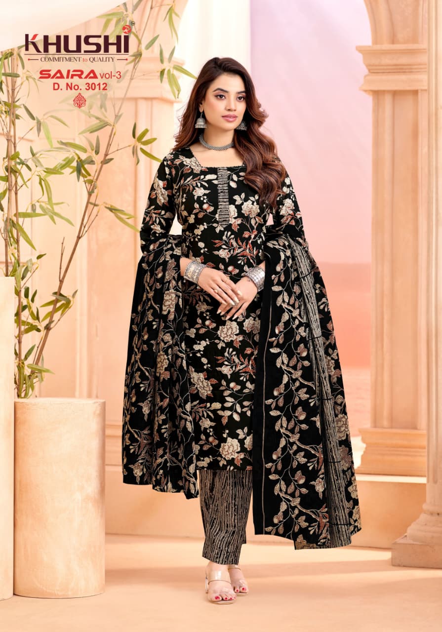 Saira Vol 3 Khushi Np Cotton Dress Material Wholesaler Ahmedabad