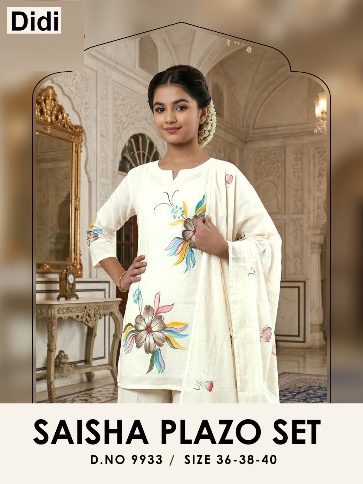 Saisha Dn 9933 Didi Roman Silk Girls Readymade Palazzo Suits Supplier Ahmedabad