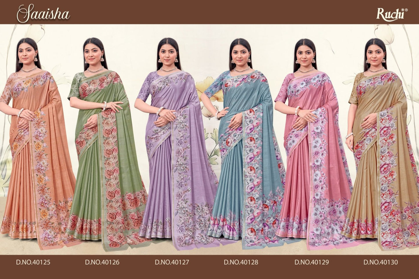Saisha Vol 4 Ruchi Tussar Silk Sarees Exporter Gujarat