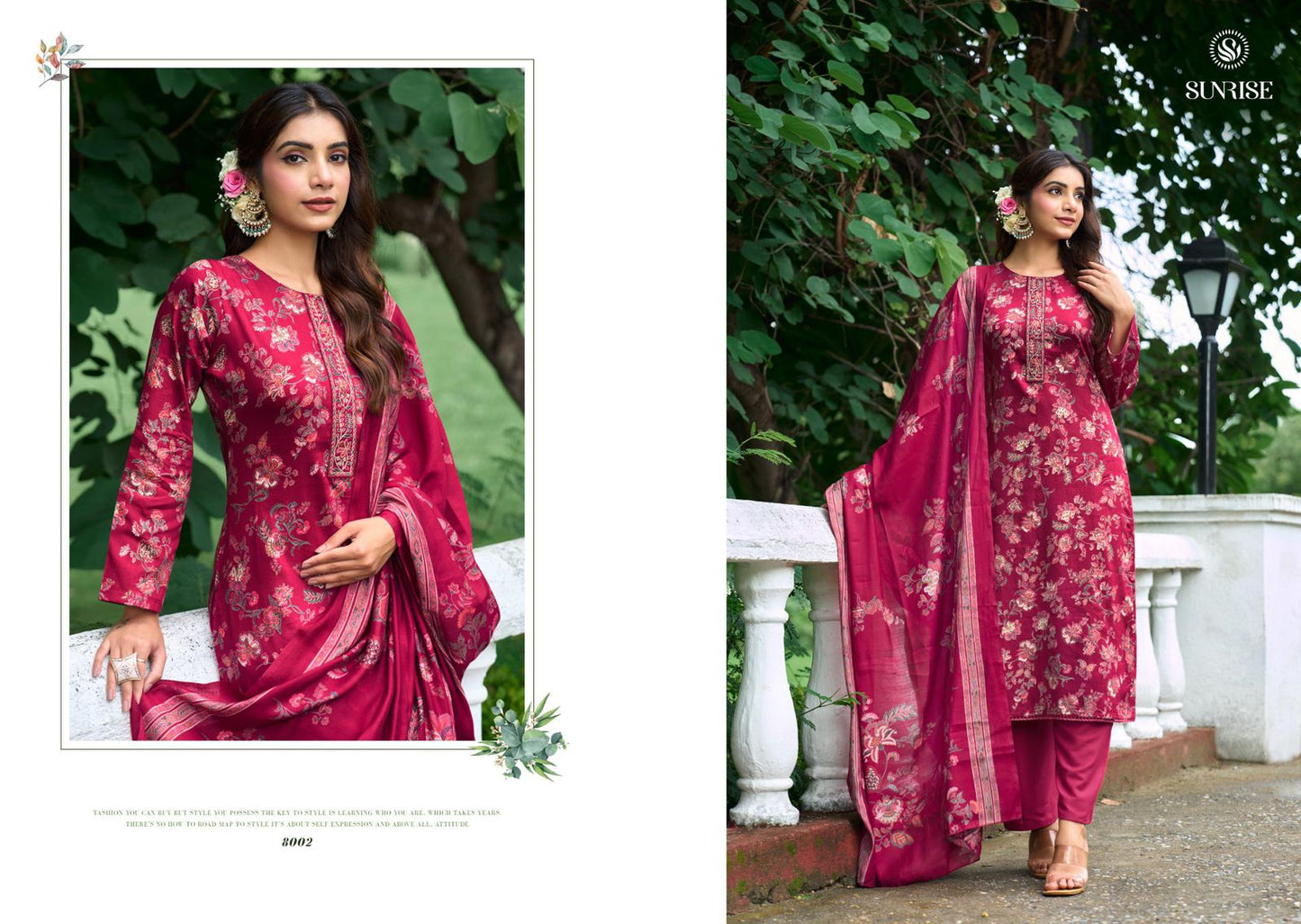 Sajaan Vol 8 Sunrise Jam Satin Pant Style Suits Supplier