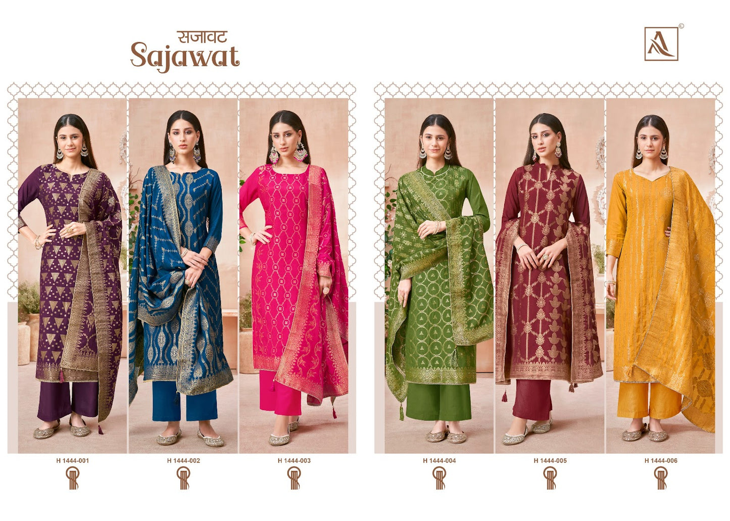 Sajawat Alok Viscose Muslin Pant Style Suits Exporter Gujarat