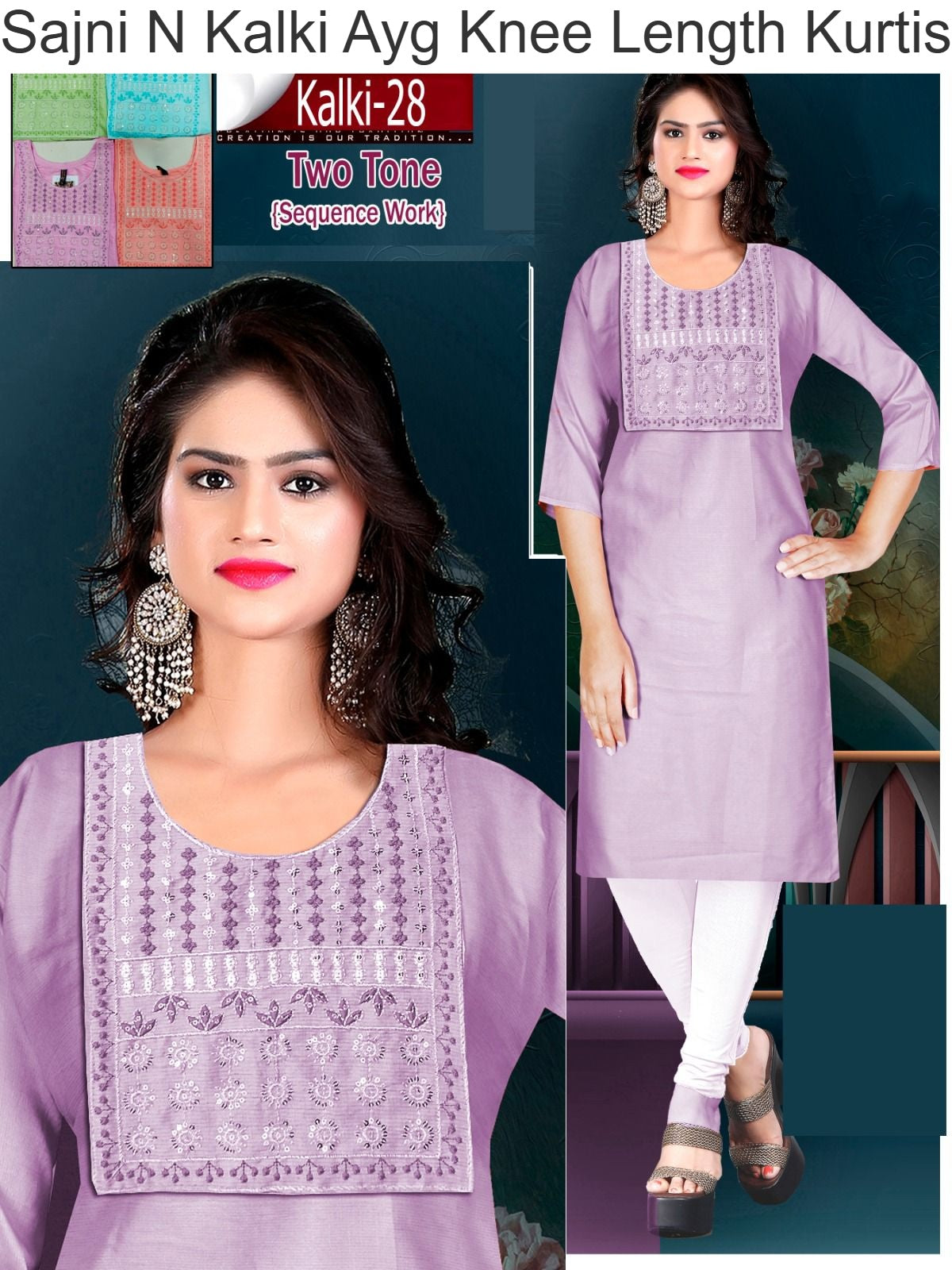 Sajni N Kalki Ayg Two Tone Knee Length Kurtis Manufacturer
