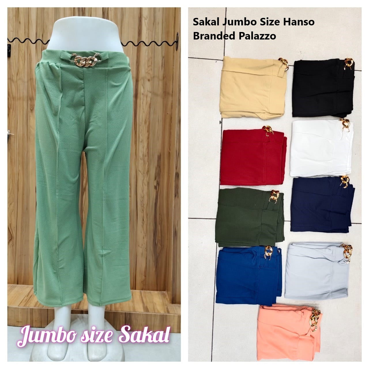 Sakal Jumbo Size Hanso Branded Palazzo Wholesaler India