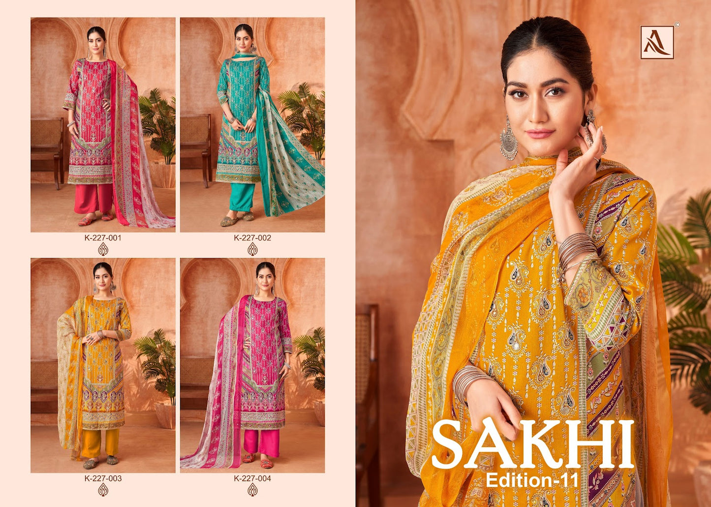 Sakhi Edition 11 Alok Pure Zam Karachi Salwar Suits Wholesale Price