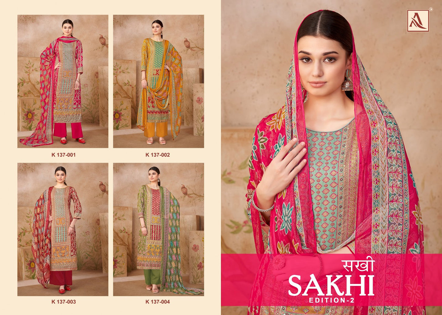 Sakhi Edition 2 Alok Pure Zam Pant Style Suits Wholesale Rate