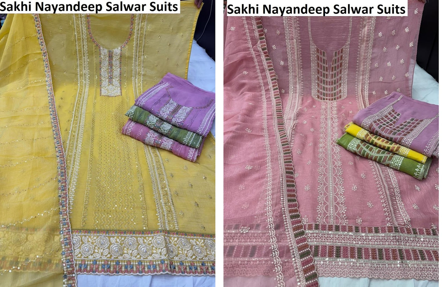 Sakhi Nayandeep Crunchy Silk Salwar Suits Wholesale Price