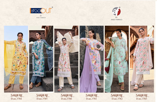 Sakhi Re Vol 2 Af Linen Cotton Readymade Pant Style Suits Wholesaler