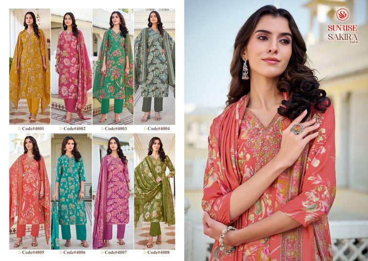 Sakira Vol 4 Sunrise Modal Silk Pant Style Suits Wholesale Rate