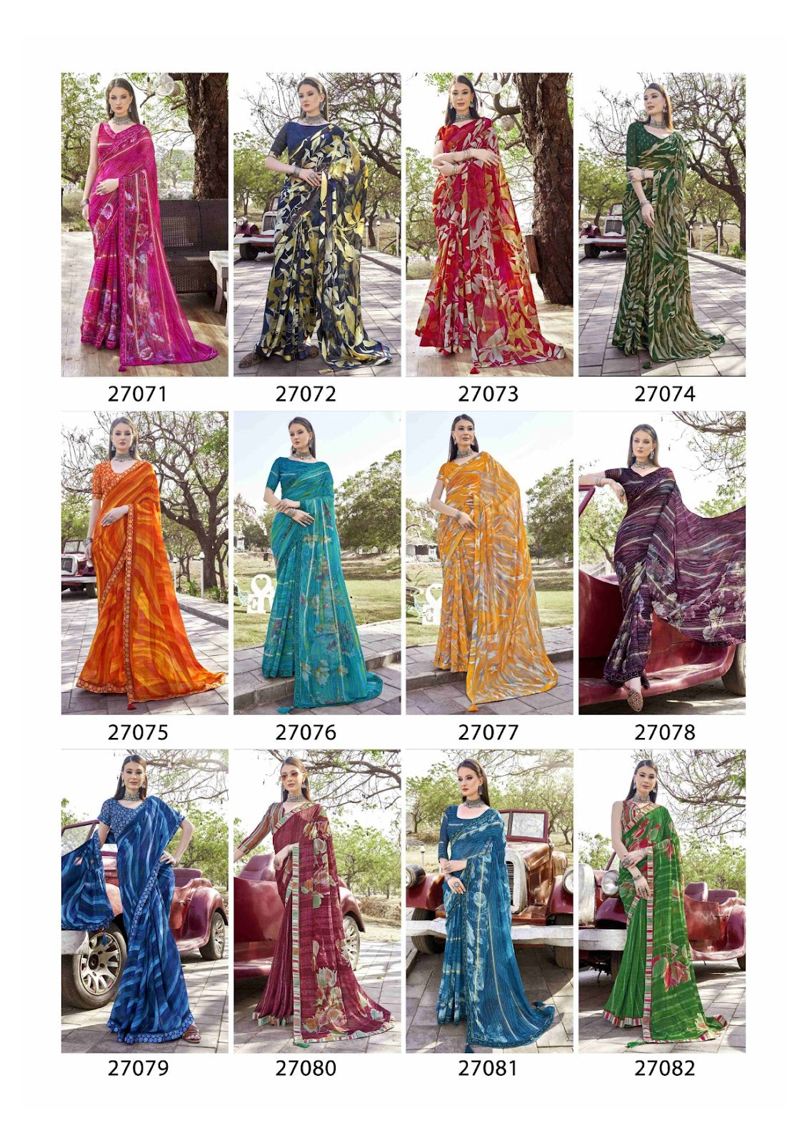 Salma Vallabhi Prints Georgette Sarees Wholesaler Gujarat