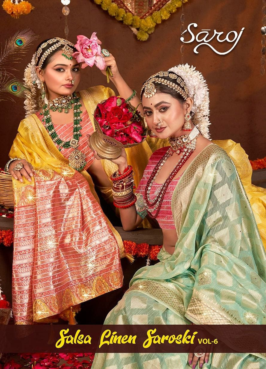 Salsa Linen Saroski Vol 6 Saroj Sarees Wholesaler India