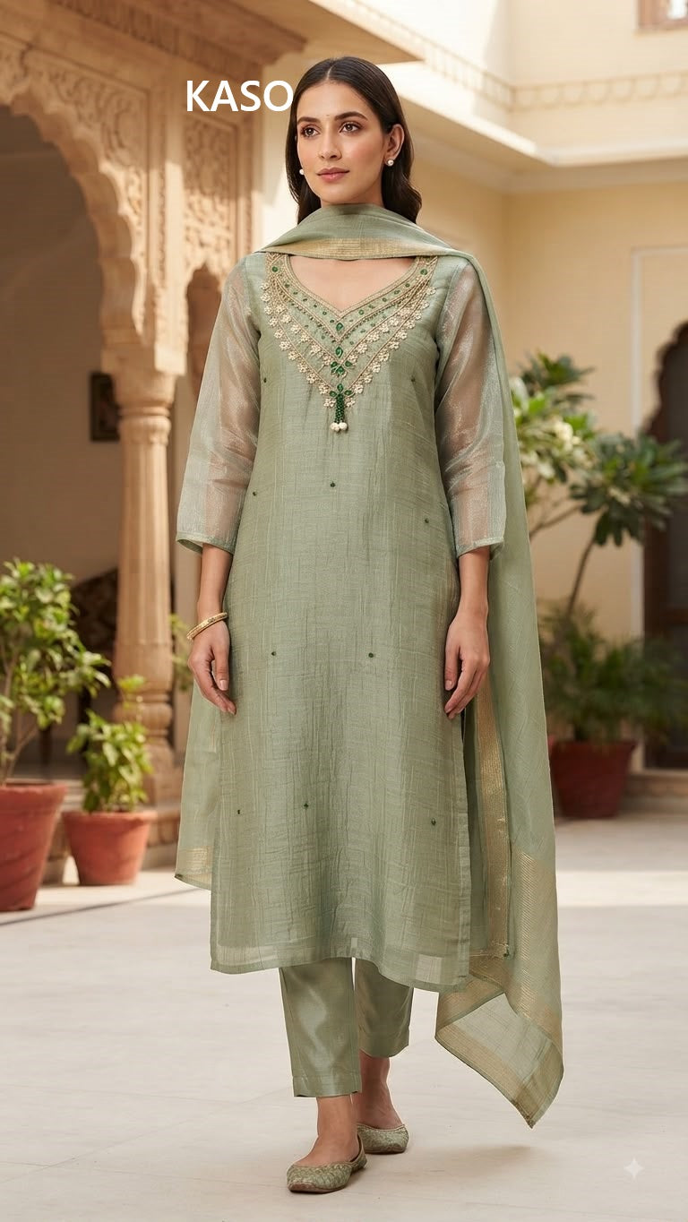 Salsa Plain 2208 Kaso Readymade Pant Style Suits Wholesale Price