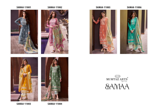 Samaa Mumtaz Arts Cambric Lawn Pant Style Suits