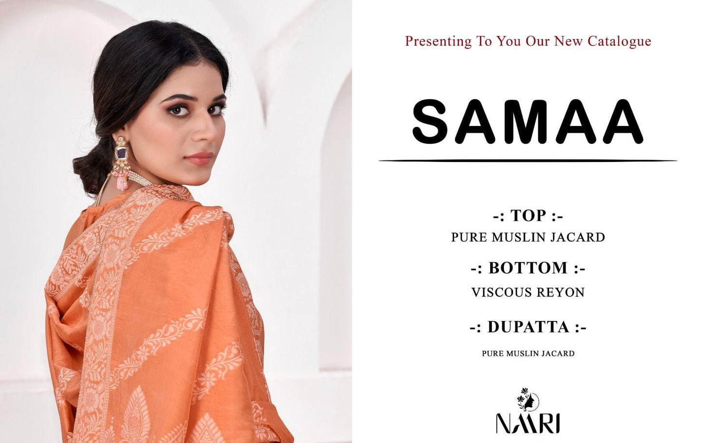 Samaa Naari Muslin Jacquard Plazzo Style Suits