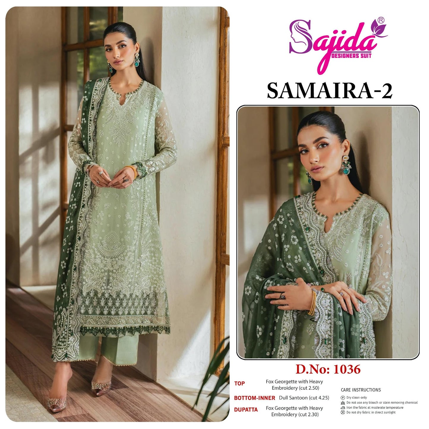 Samaira 2 Sajida Georgette Pakistani Salwar Suits Exporter India