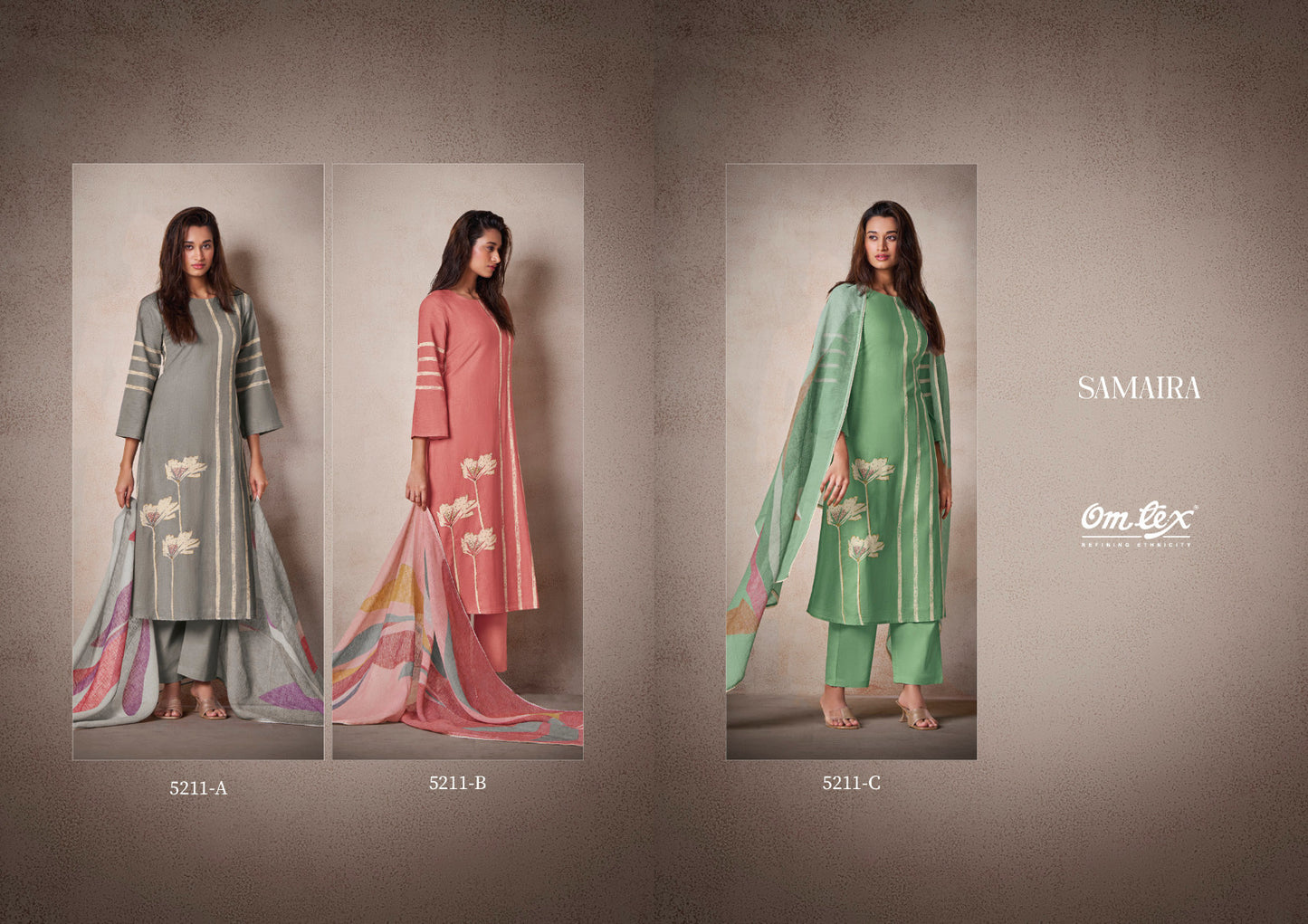 Samaira Omtex Linen Cotton Pant Style Suits
