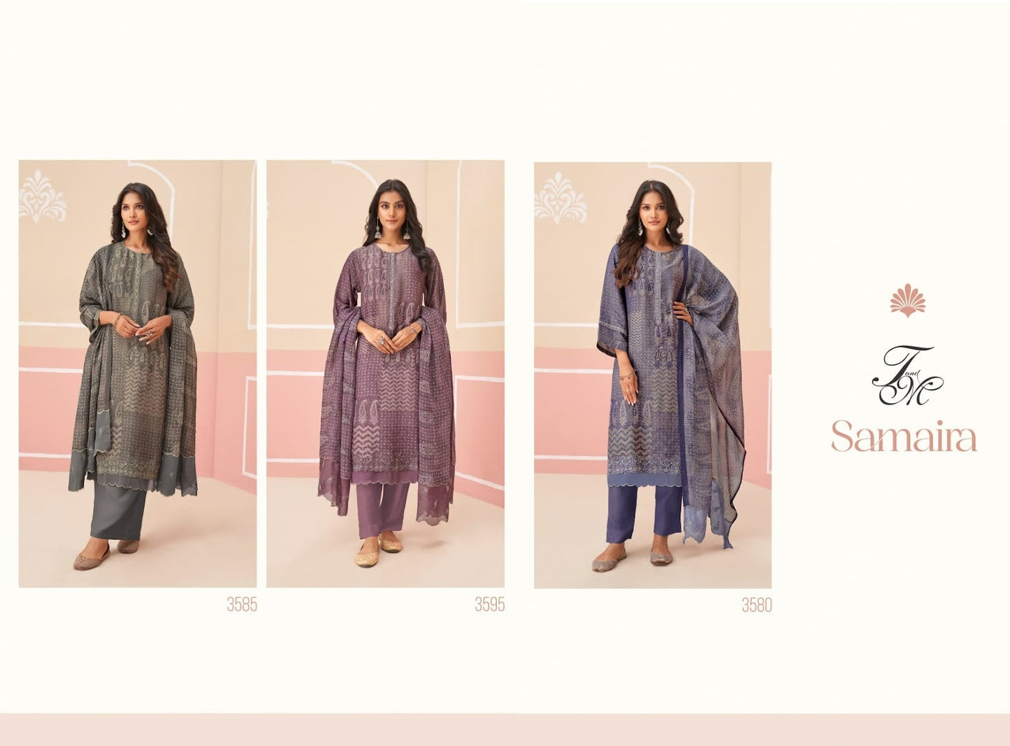 Samaira Tm Viscose Linen Pant Style Suits Wholesale Price