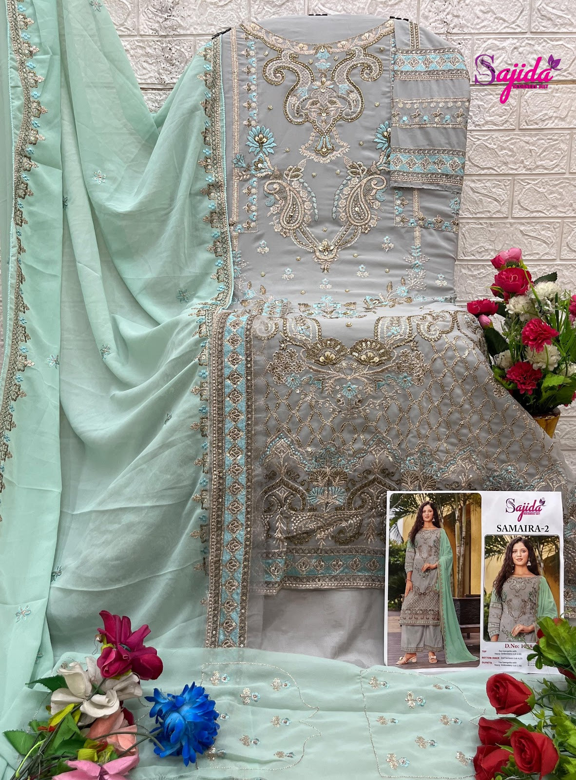 Samaira Vol 2 Sajida Georgette Pakistani Salwar Suits Manufacturer Ahmedabad