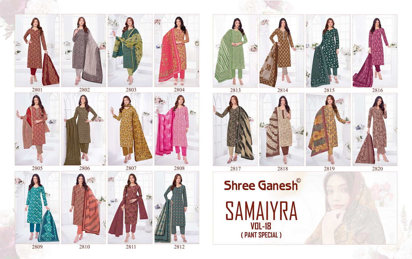 Samaiyra Vol 18 Shree Ganesh Cotton Dress Material Wholesaler