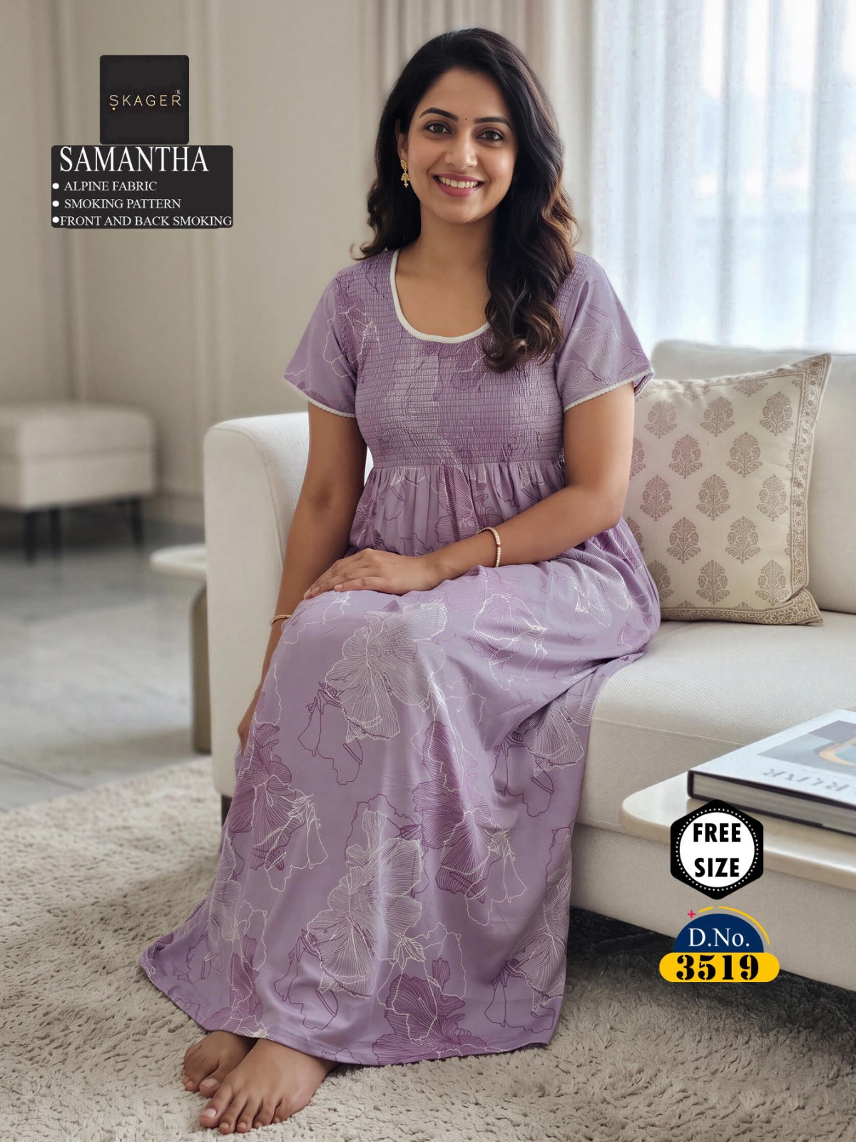 Samantha Skager Alpine Night Gowns Wholesale Price