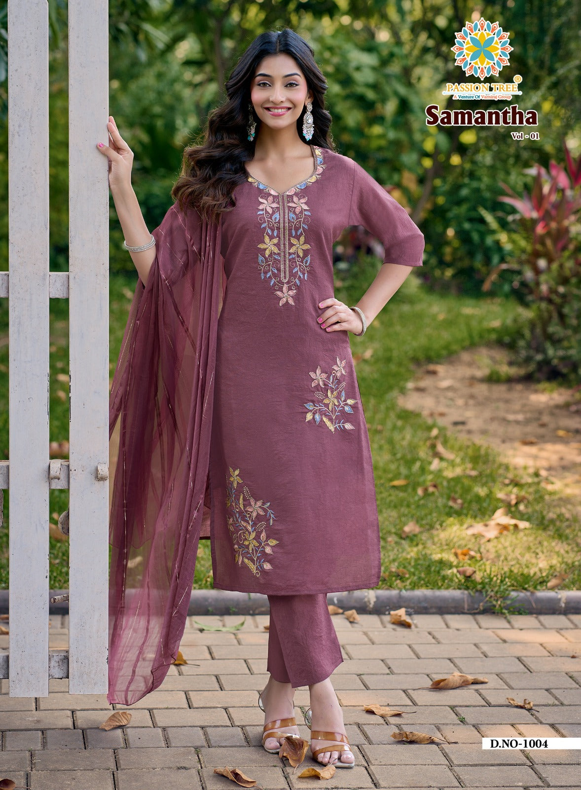 Samantha Vol 1 Passion Tree Roman Readymade Pant Style Suits Wholesale Price