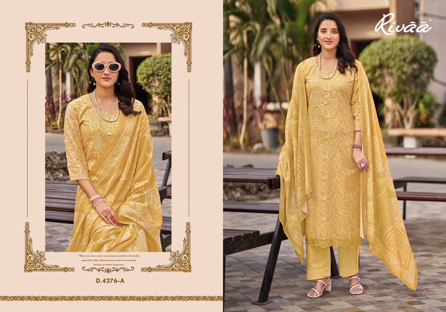 Samaya Rivaa Lilen Pant Style Suits Exporter India