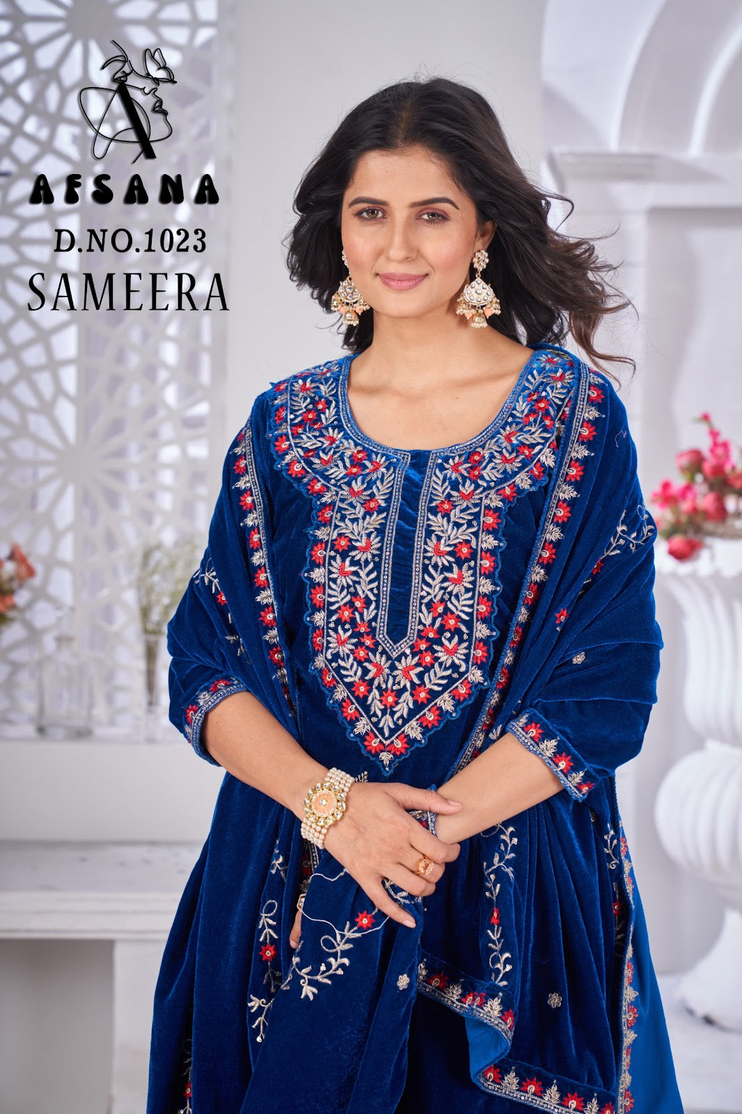 Sameera 1023 Afsana Readymade Velvet Suits Manufacturer Ahmedabad