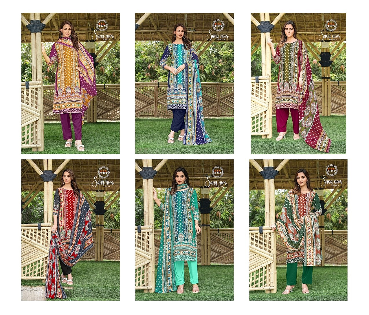 Sana Noor Edition 4 Harshit Fashion Viscose Reyon Karachi Salwar Suits Manufacturer India
