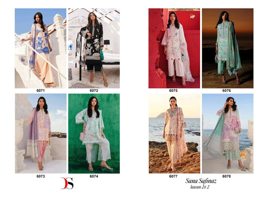 Sana Safinaz Lawn 24-2 Deepsy Pure Cotton Pakistani Patch Work Suits Wholesaler
