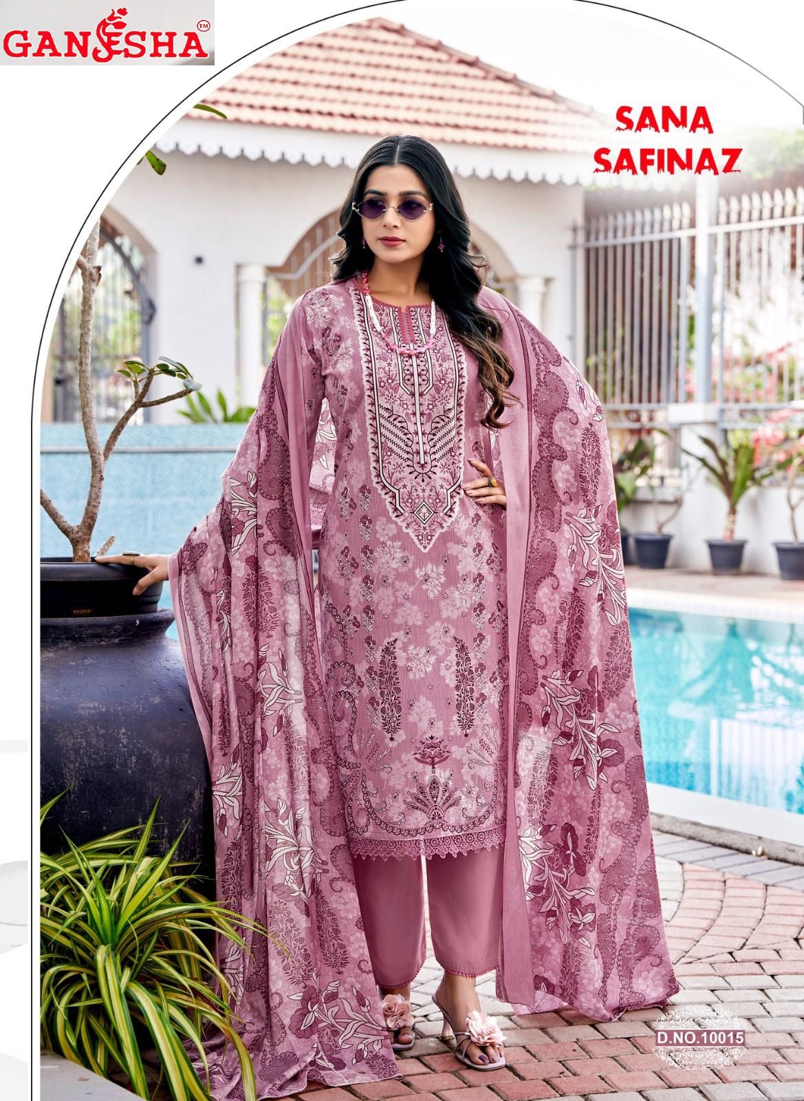 Sana Safinaz Vol 10 Ganesha Mix Cotton Karachi Salwar Suits Supplier India