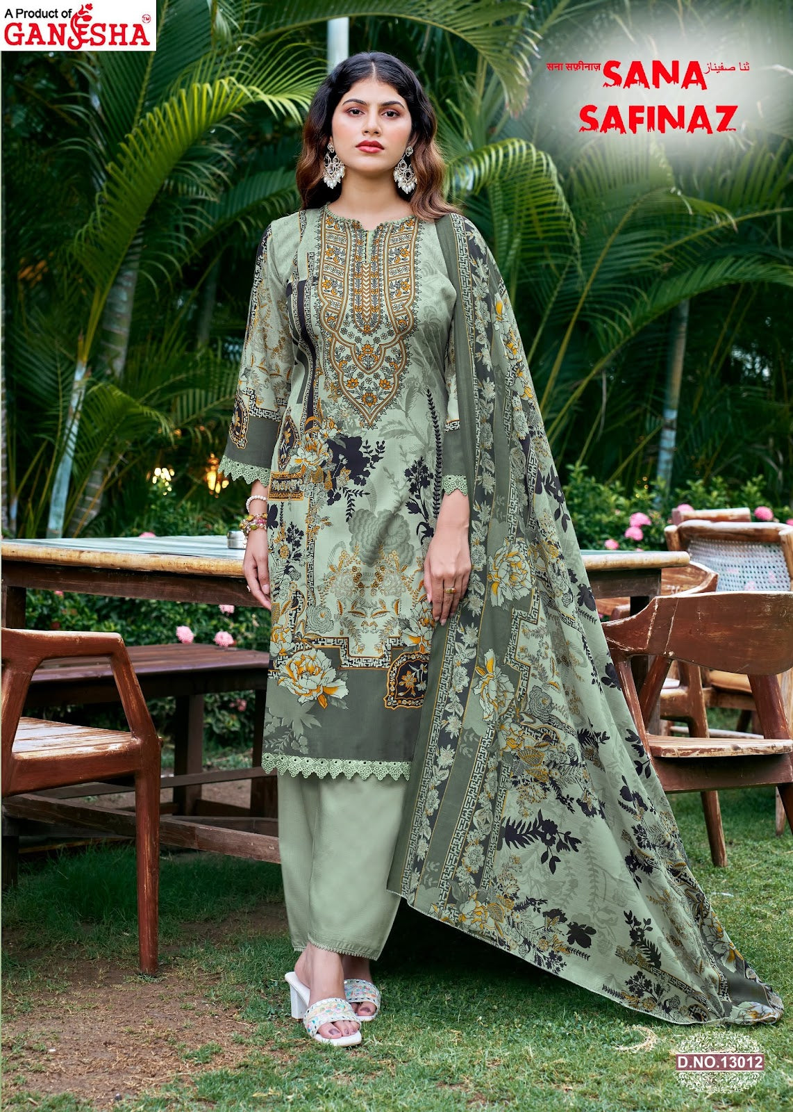Sana Safinaz Vol 13 Ganesha Mix Cotton Karachi Salwar Suits Manufacturer India