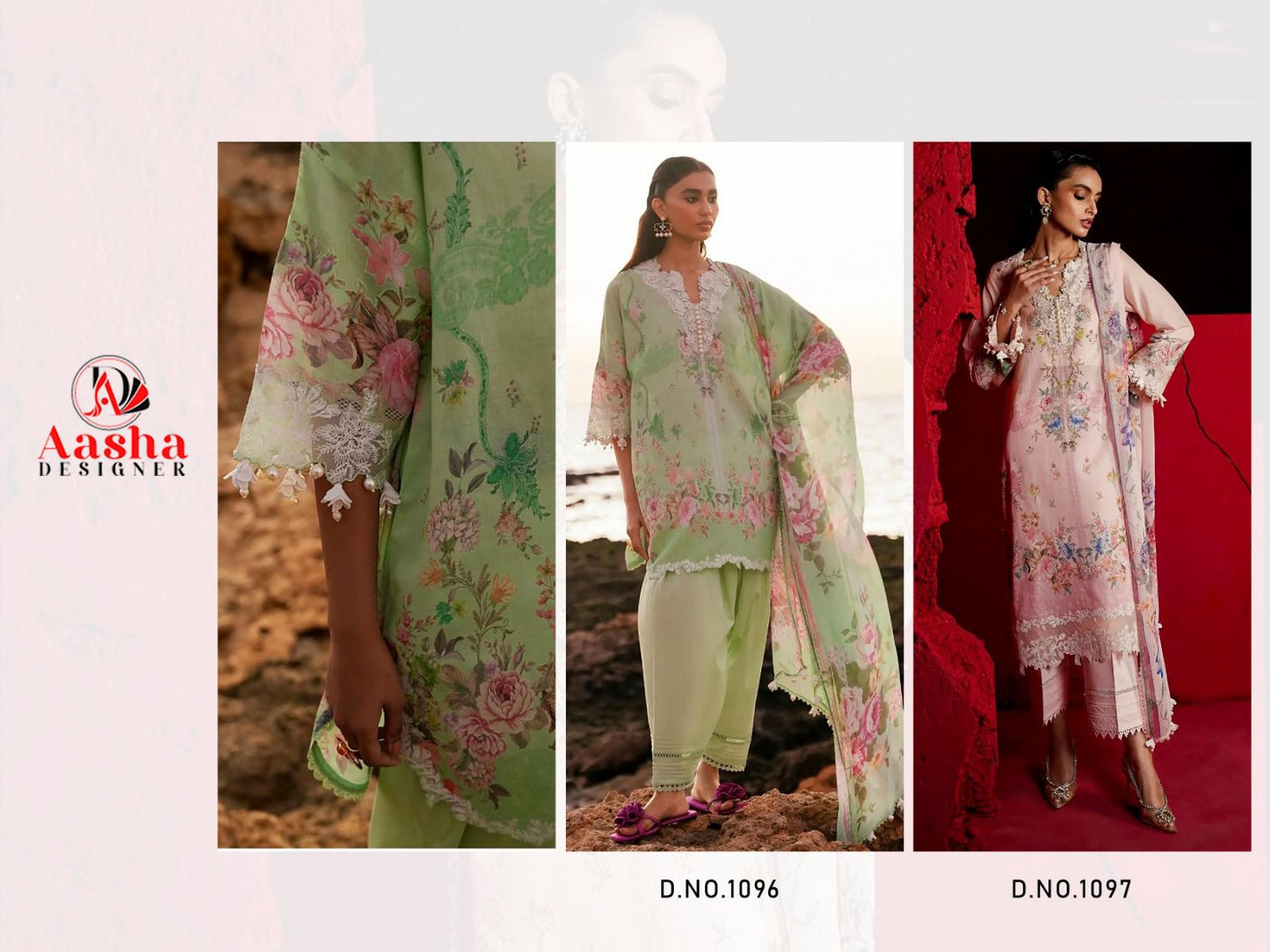 Sana Safinaz Vol 3 Aasha Designer Pure Cotton Pakistani Patch Work Suits Exporter India