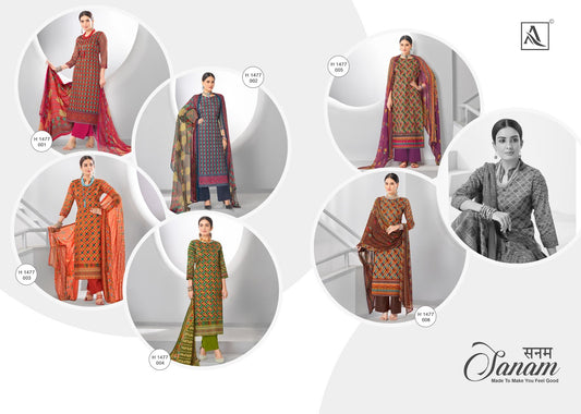 Sanam Alok Pure Jaam Pant Style Suits Wholesaler Gujarat