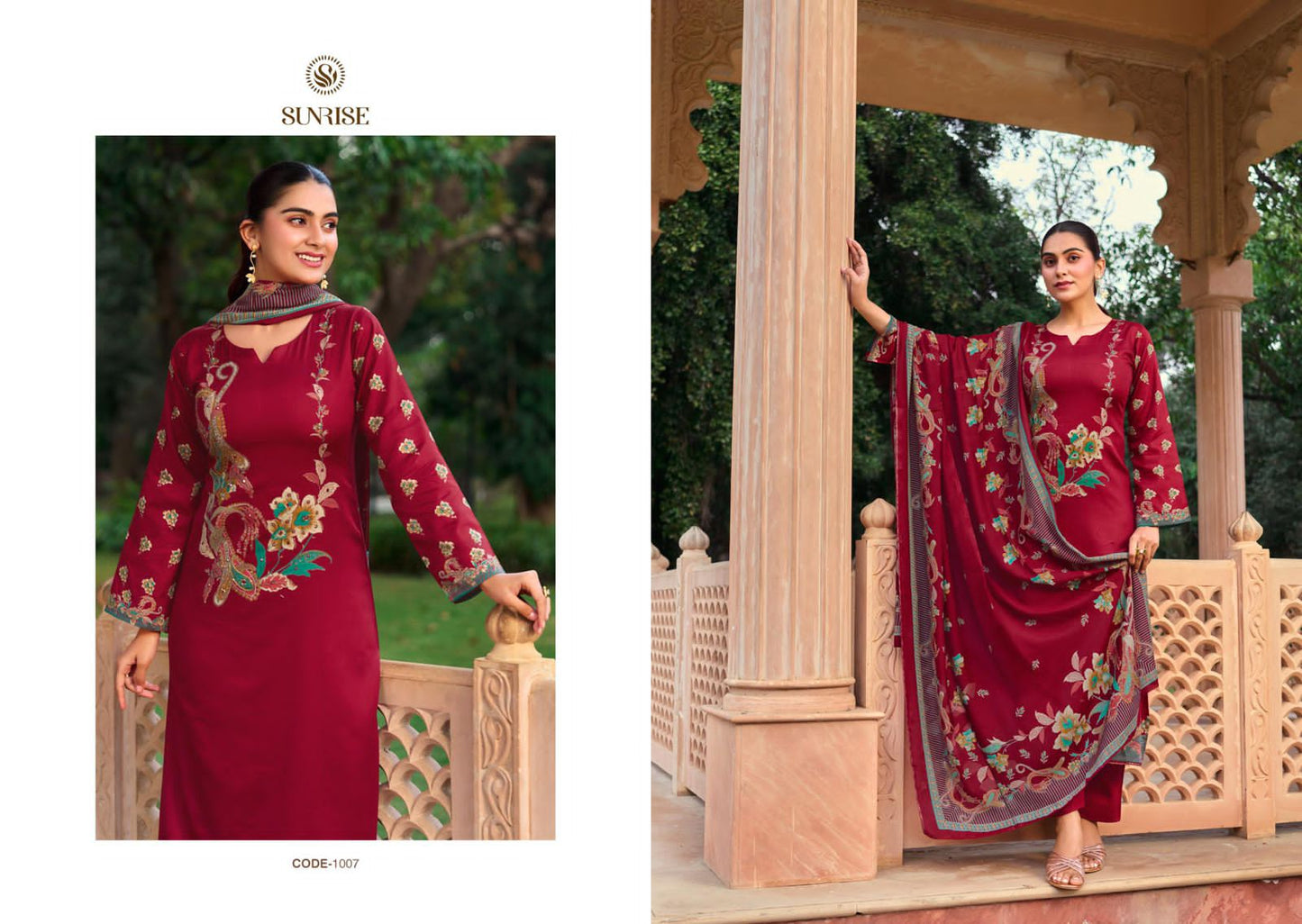 Sanaya Sunrise Jam Satin Pant Style Suits Wholesale