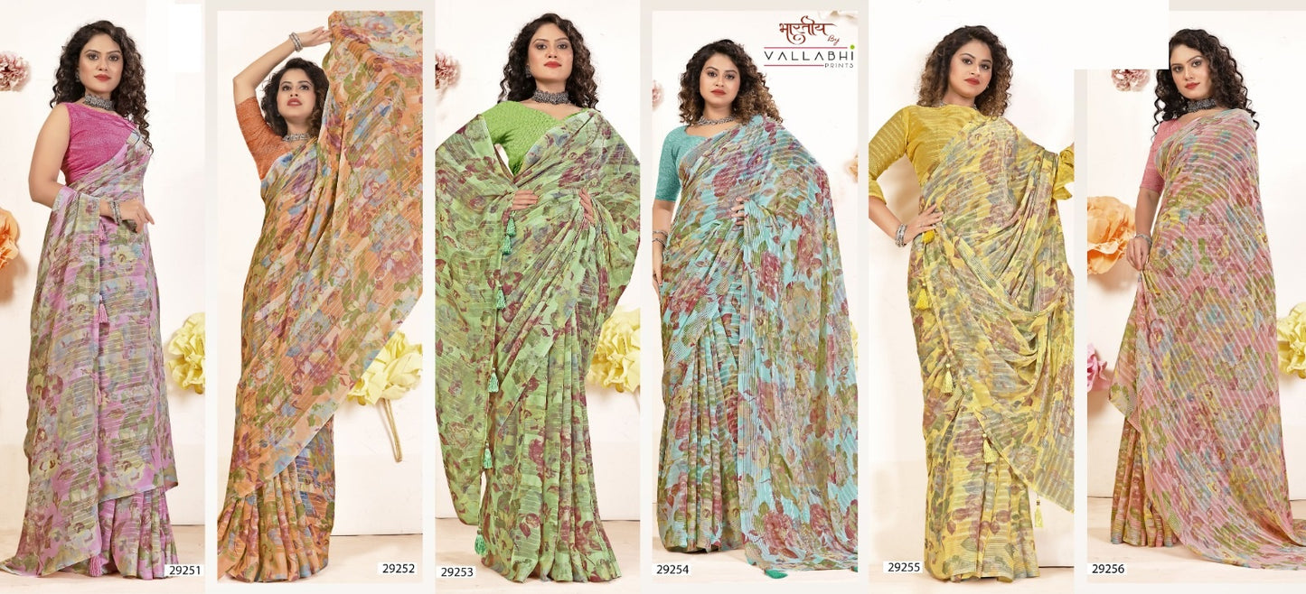Sanchali 13 Vallabhi Prints Georgette Sarees Exporter