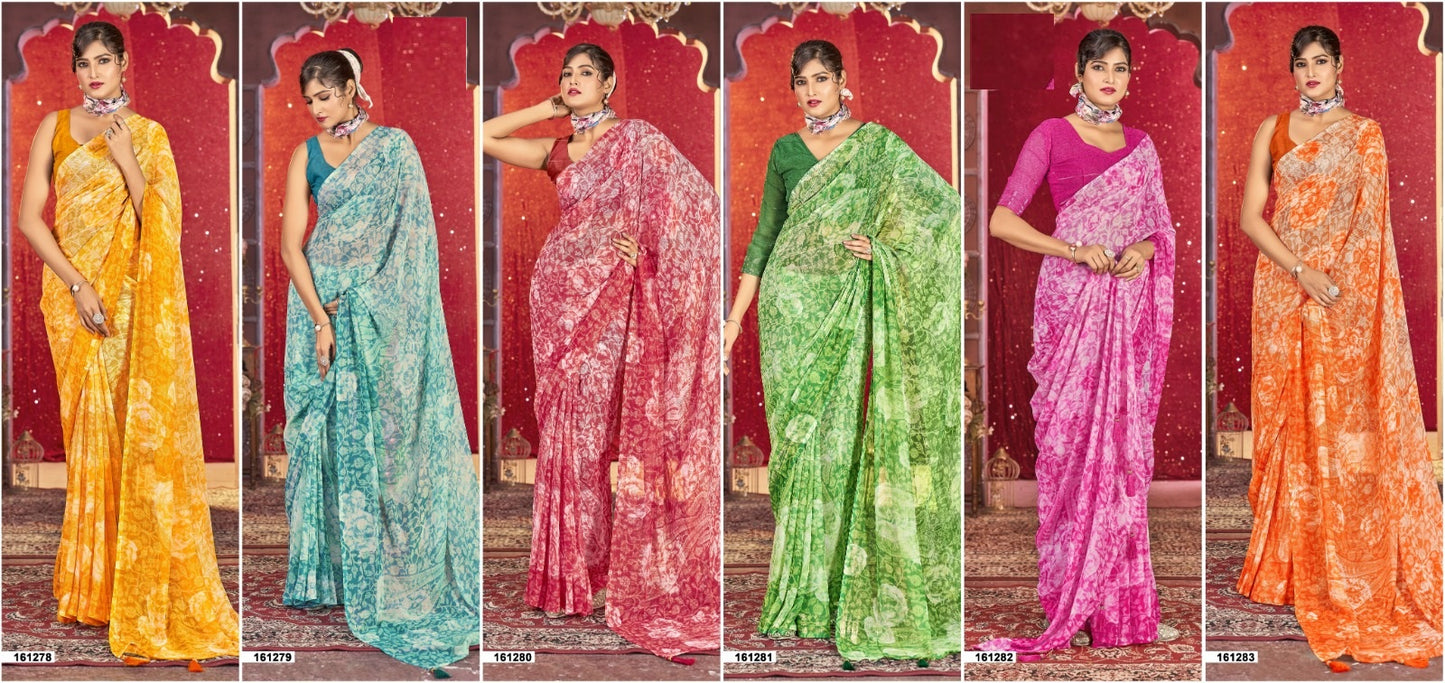 Sanchali Vol 12 Vallabhi Prints Georgette Sarees Manufacturer Gujarat