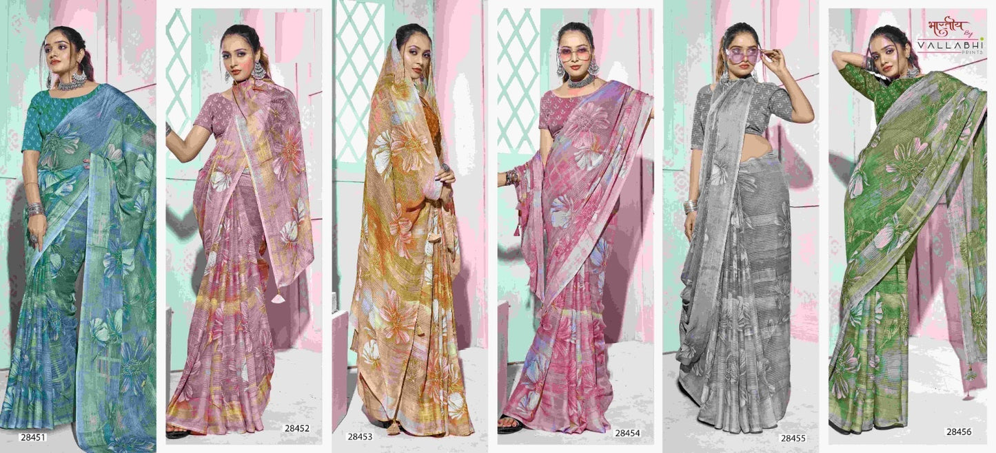 Sanchali Vol 5 Vallabhi Prints Georgette Sarees Wholesaler India