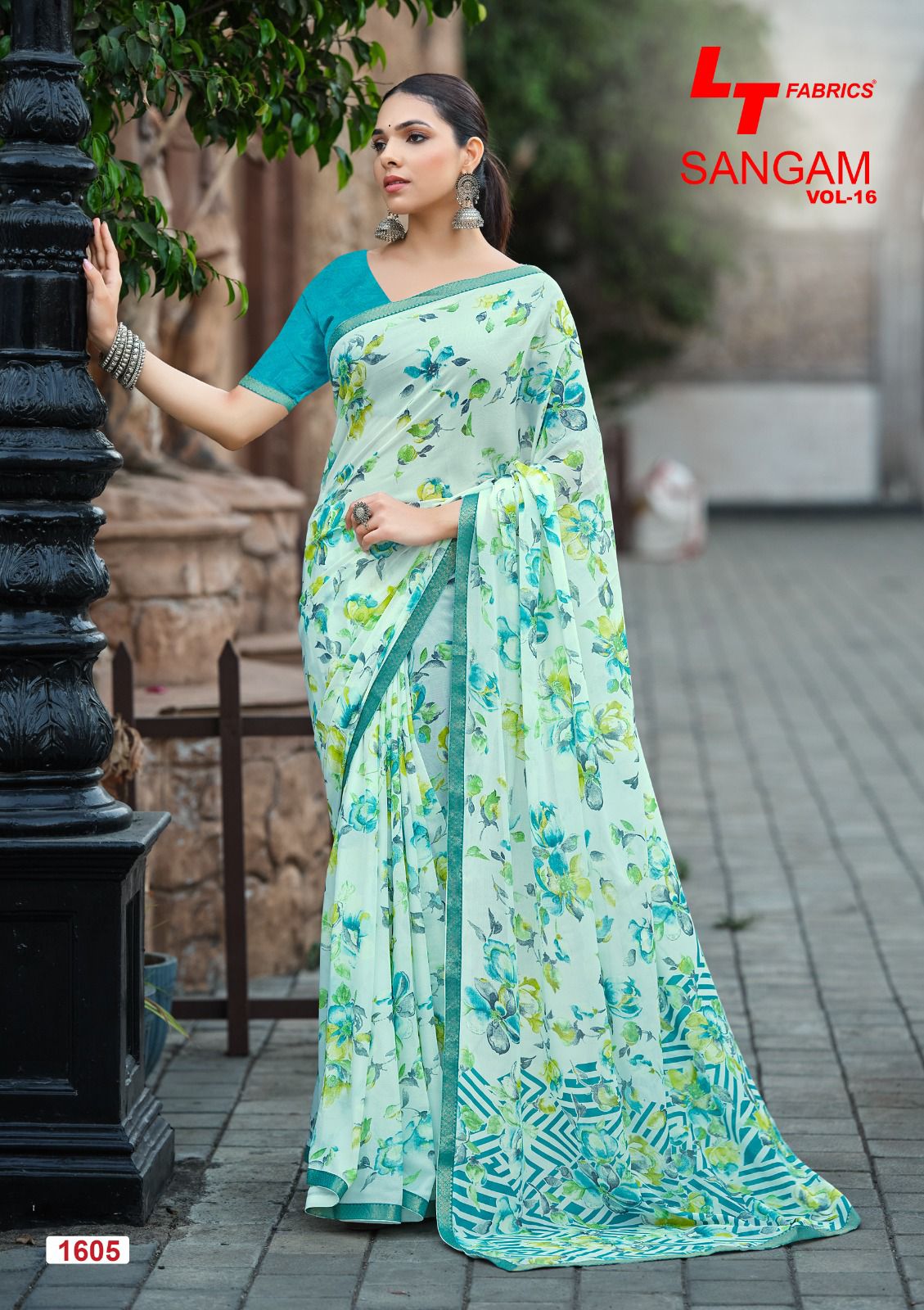 Sangam Vol 16 Lt Fabrics Micro Sarees Exporter India