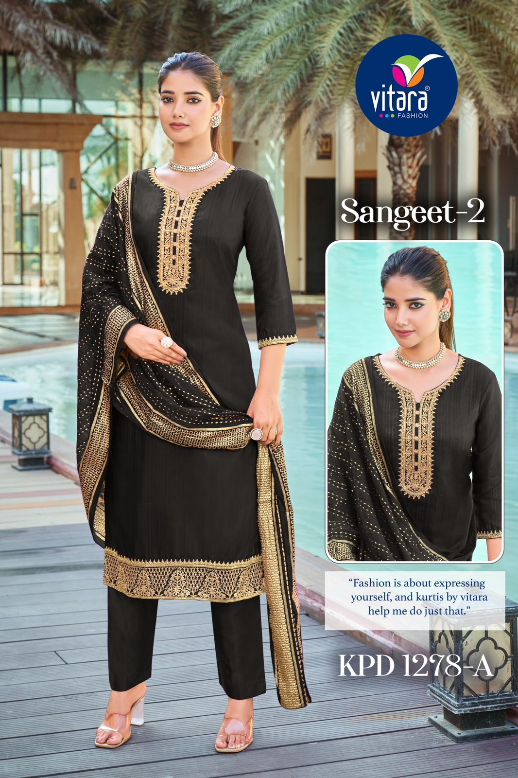 Sangeet Vitara Silk Readymade Pant Style Suits Supplier – Kavya
