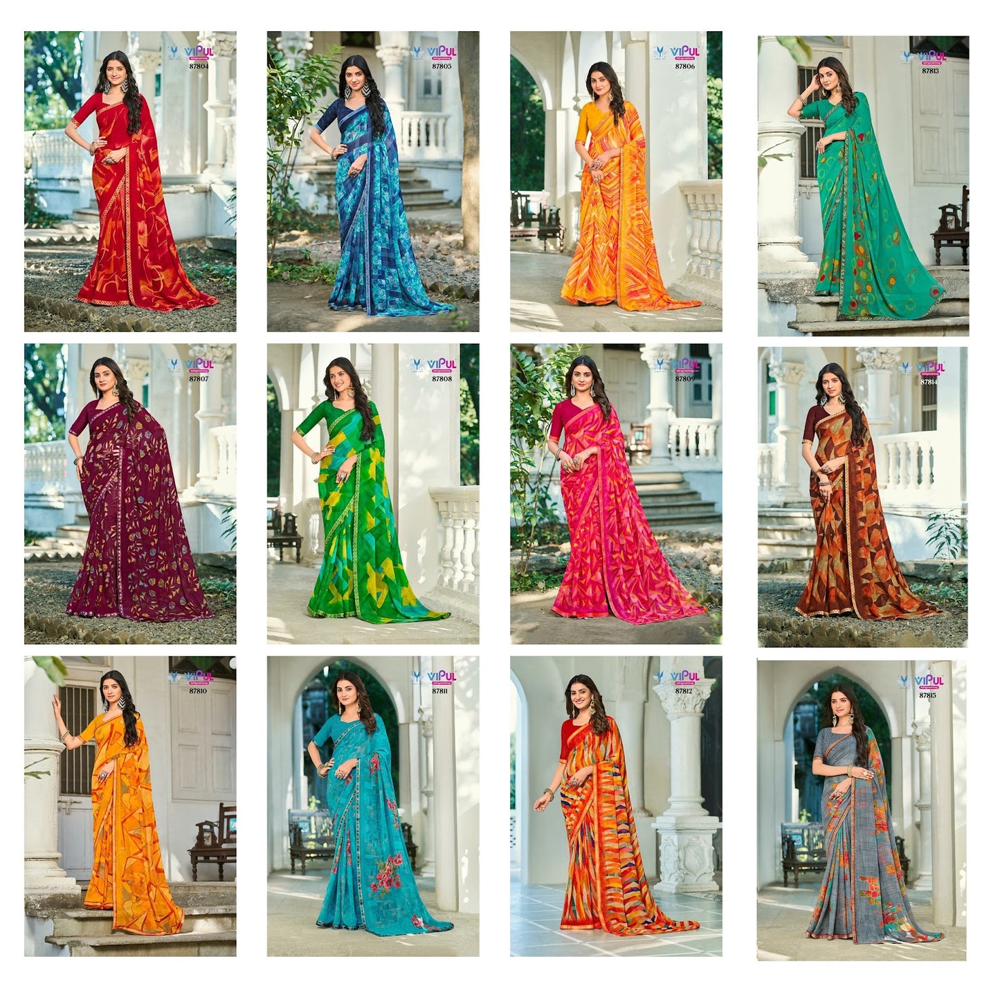 Sangini Vol 3 Vipul Georgette Sarees Manufacturer Gujarat