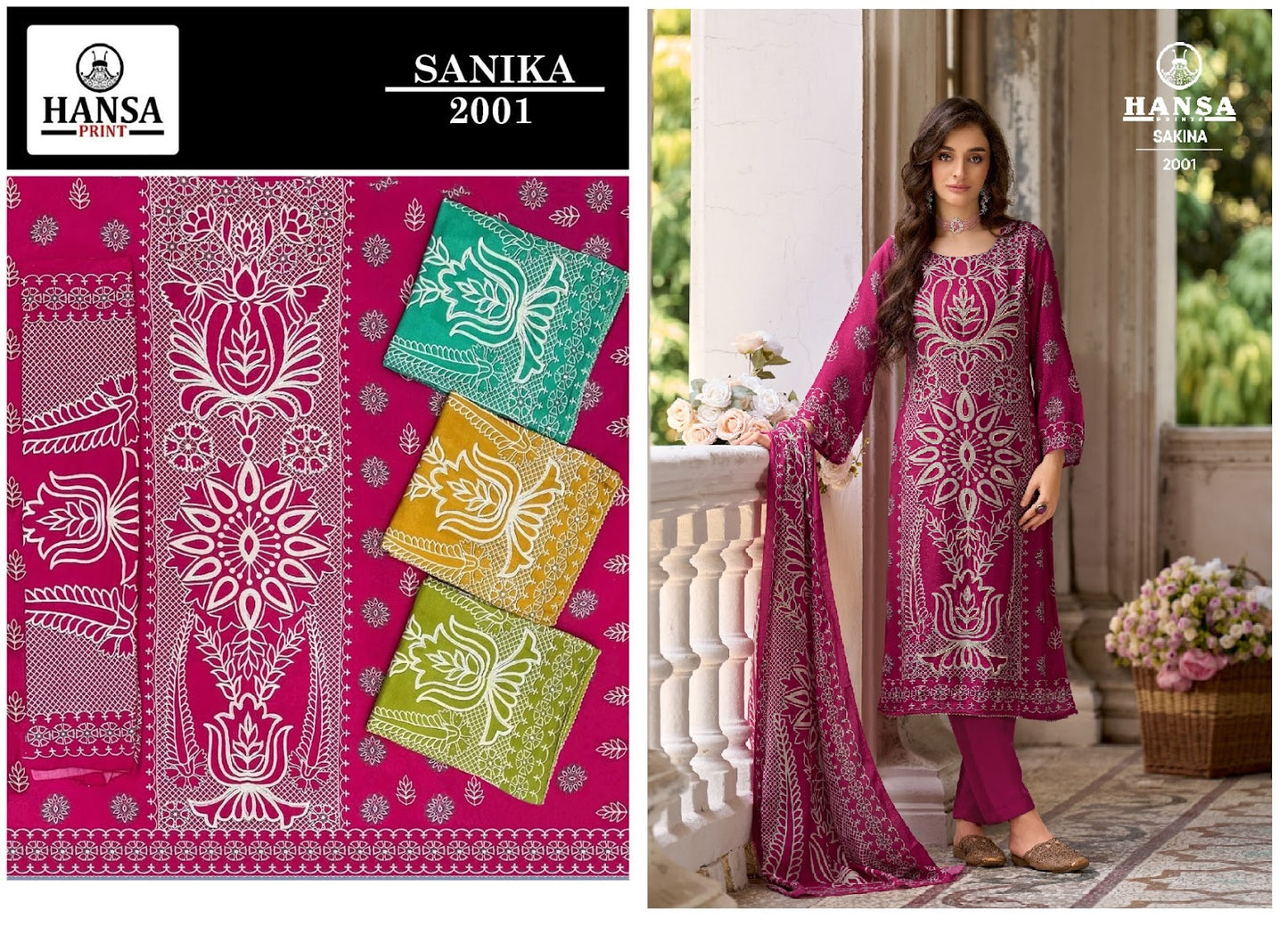 Sanika 2001 Hansa Prints Simmer Pant Style Suits Manufacturer