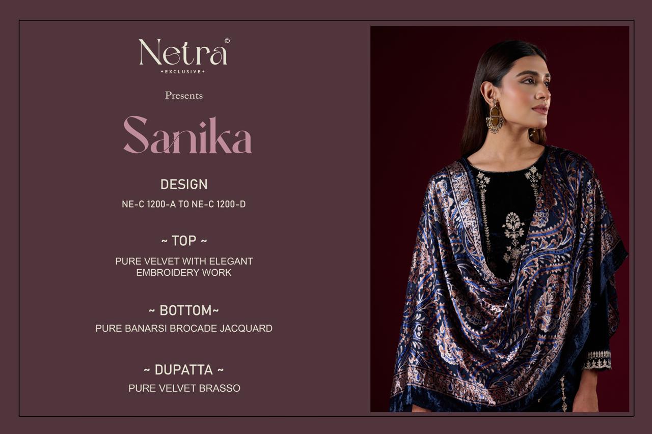 Sanika Netra Velvet Suits Manufacturer India