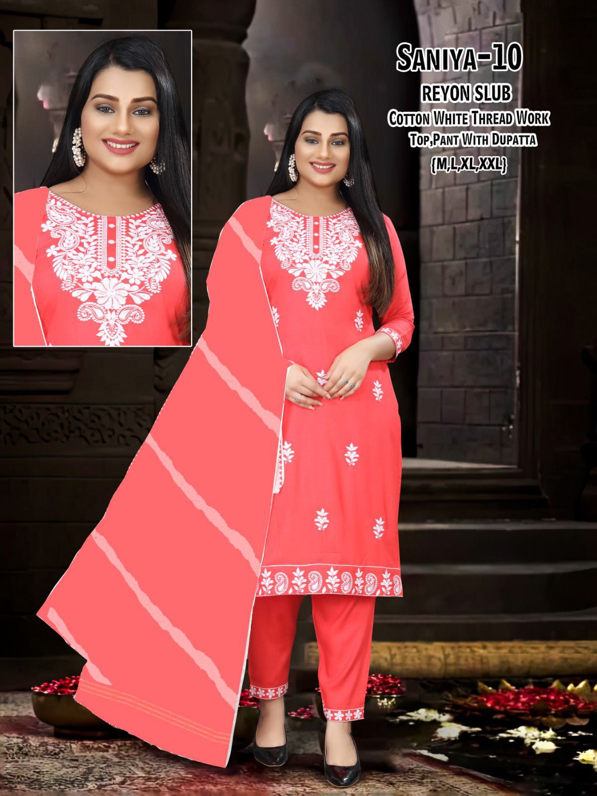 Saniya Ayg Reyon Readymade Pant Style Suits Supplier Ahmedabad