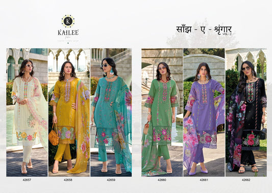 Sanj E Shrungar Vol 2 Kailee Fashion Pure Cotton Readymade Pant Style Suits Wholesaler India
