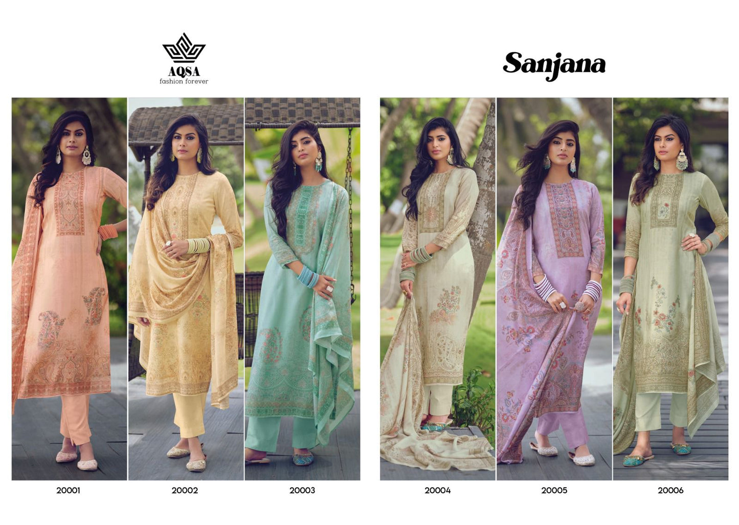 Sanjana Aqsa Viscose Weaving Pant Style Suits