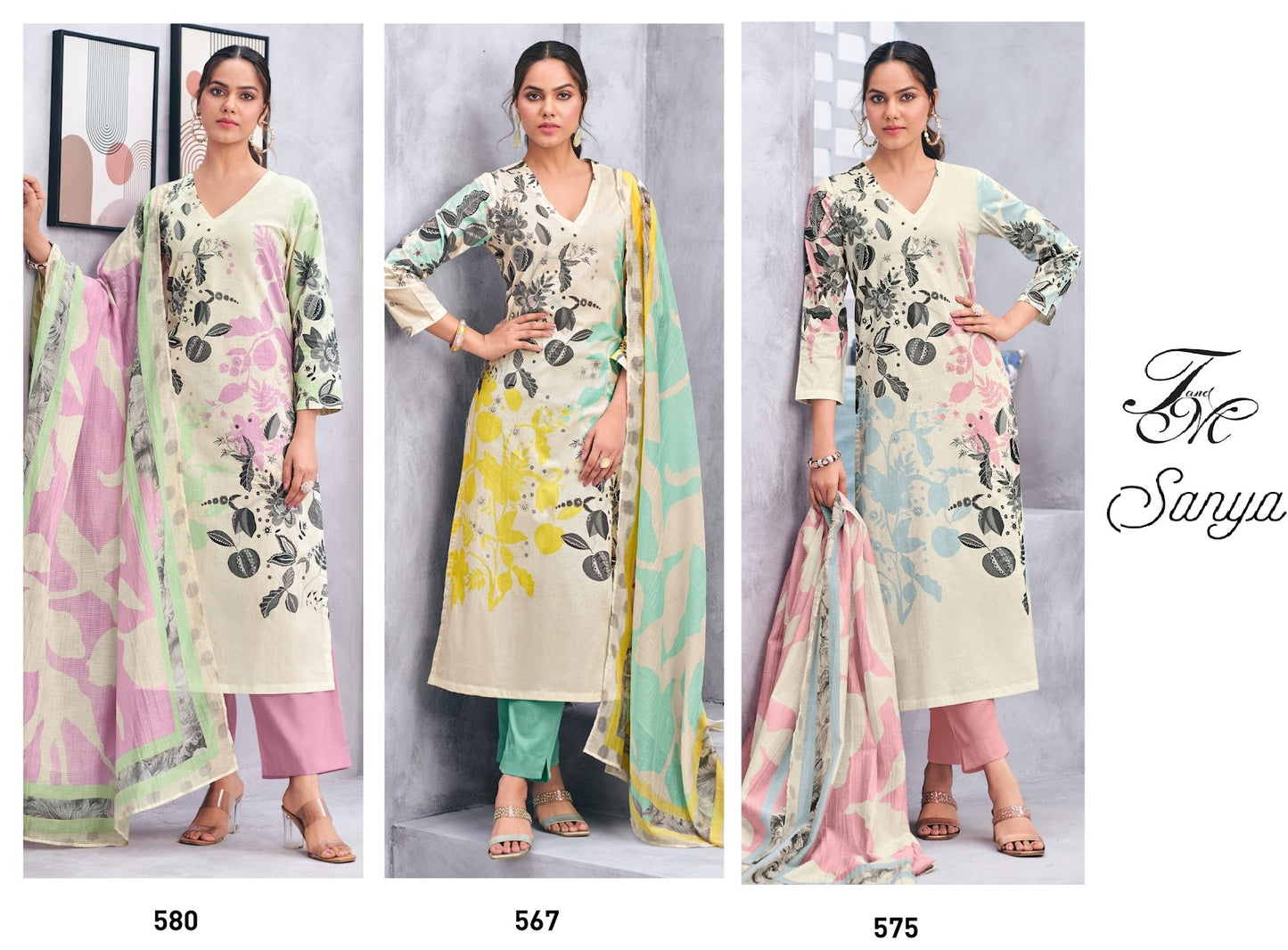 Sanya Tm Cotton Lawn Pant Style Suits Supplier Ahmedabad