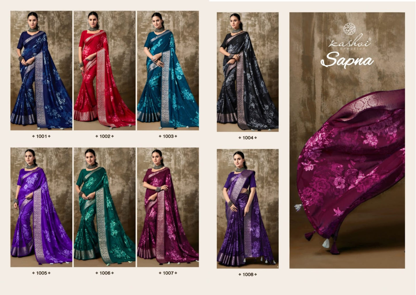 Sapna Kashvi Creation Muslin Silk Sarees Supplier India