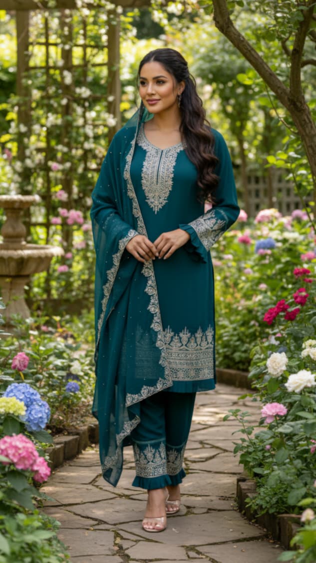 Sara 08 Safa Creation Georgette Pakistani Readymade Suits Supplier Ahmedabad