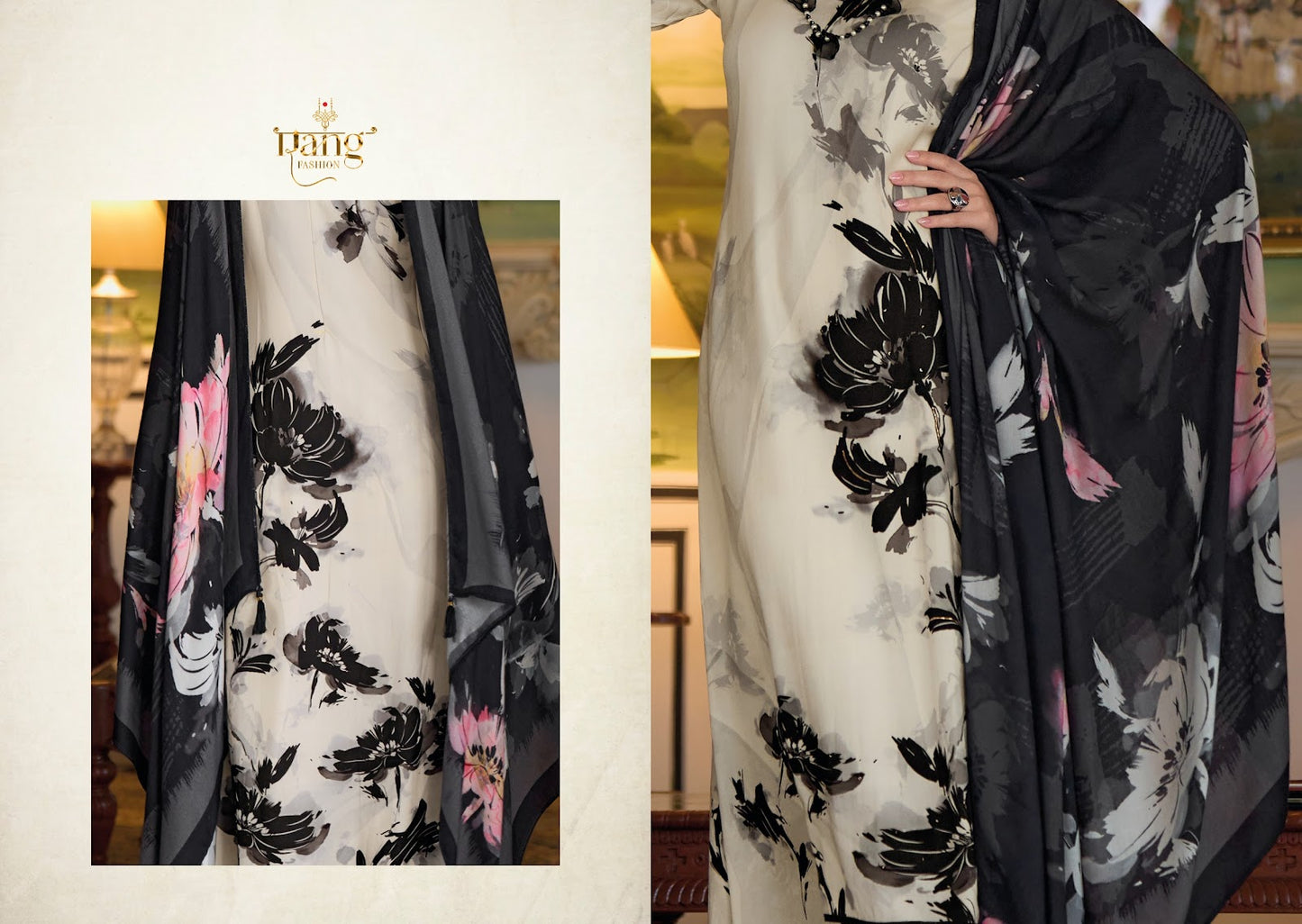 Sara Rang Fashion Viscose Muslin Pant Style Suits Manufacturer Gujarat