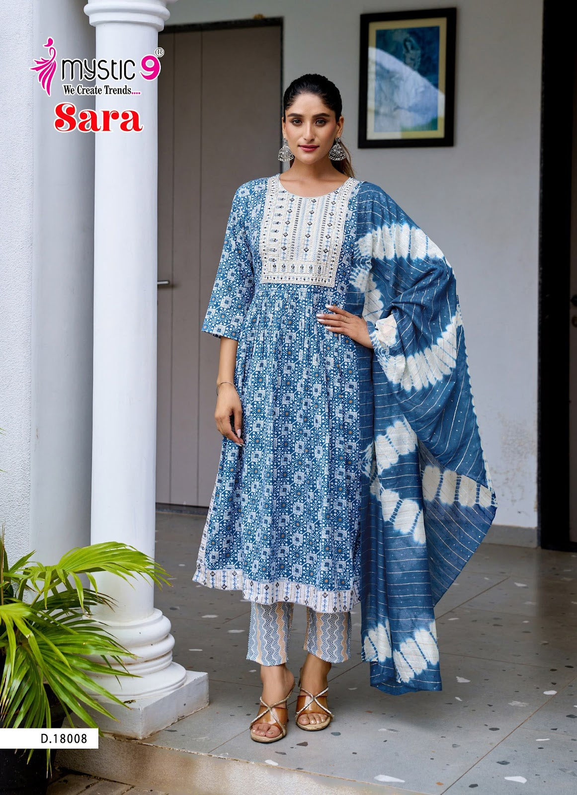 Sara Vol 18 Mystic 9 Rayon Readymade Pant Style Suits Wholesaler